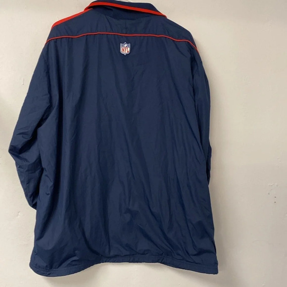 Patriots NFL Onfield Apparel 3/4 Zip Pullover Jacket Size Large Blue and Red - Picture 4 of 5